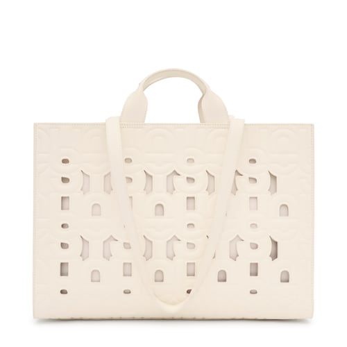 Large beige Amaya Shopping bag TOUS MANIFESTO CUT image number 0