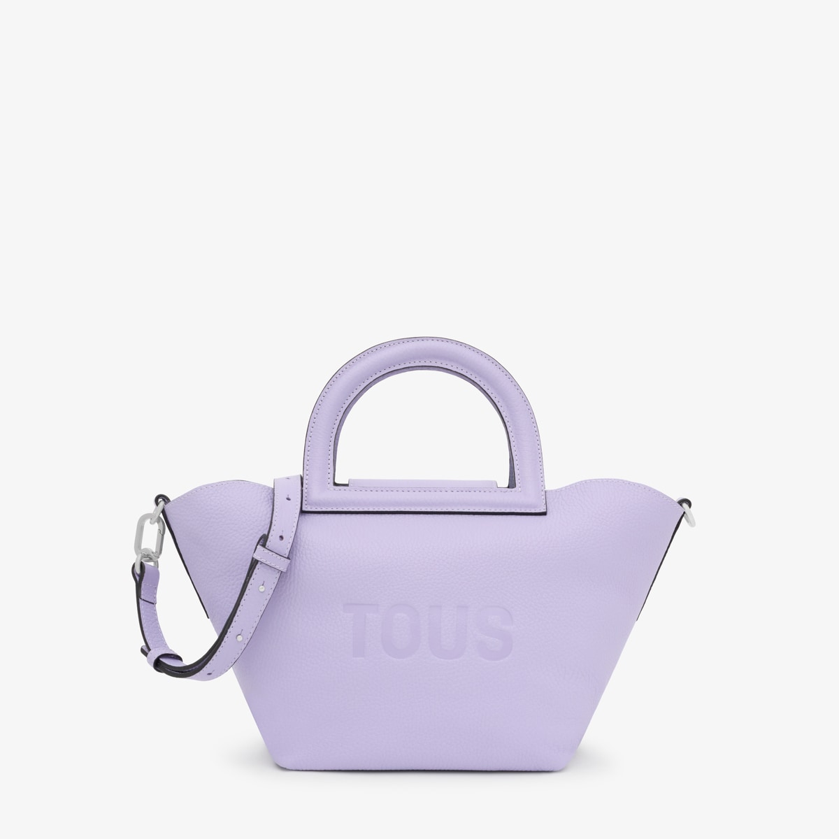 Medium lilac-colored leather Shoulder bag TOUS Dora | TOUS