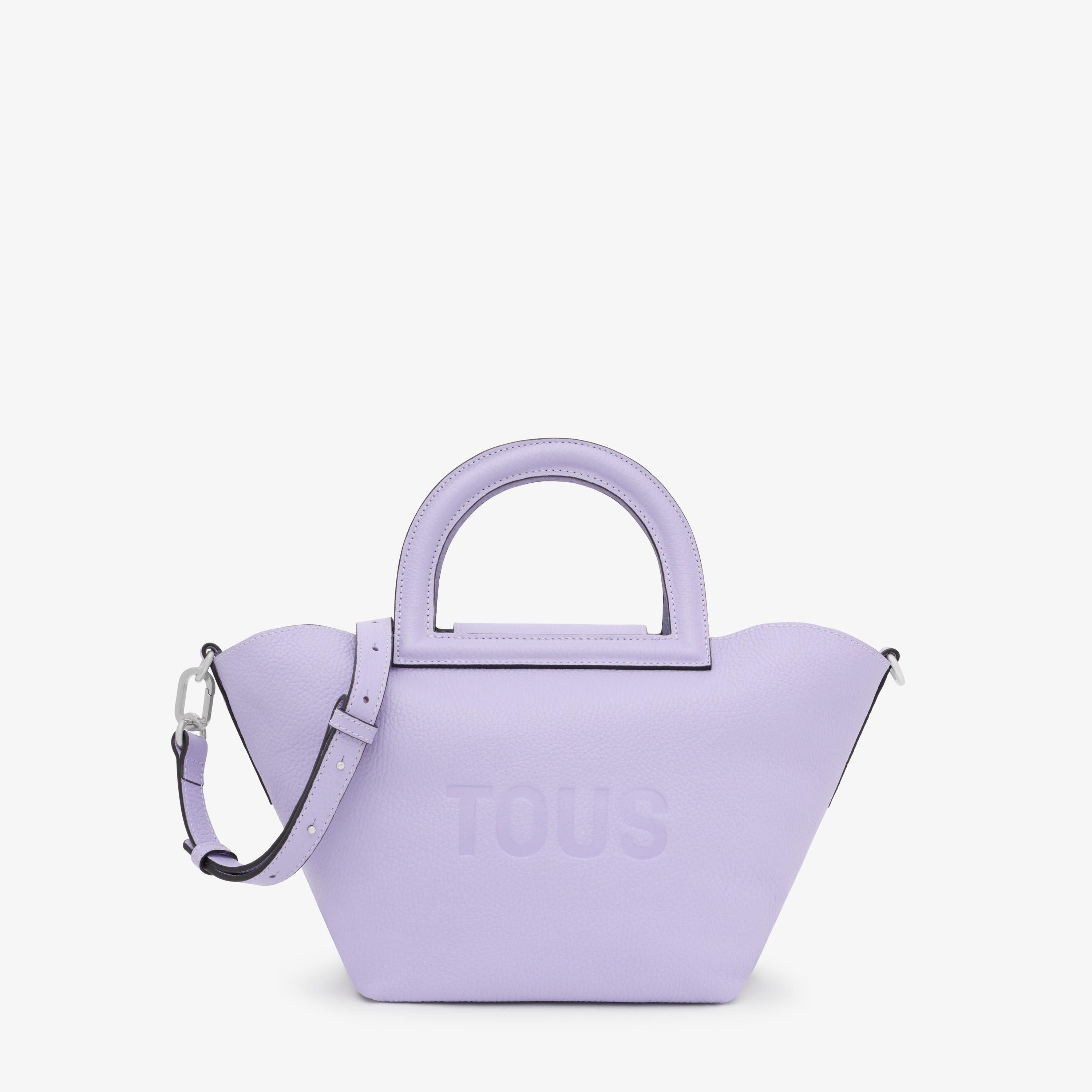 Medium lilac-colored leather Shoulder bag TOUS Dora | TOUS