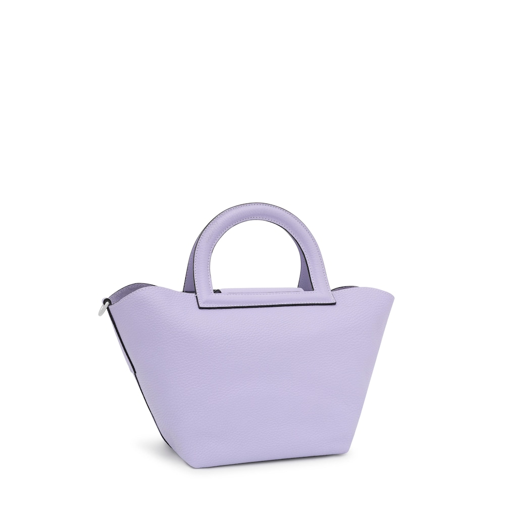 Medium lilac-colored leather Shoulder bag TOUS Dora