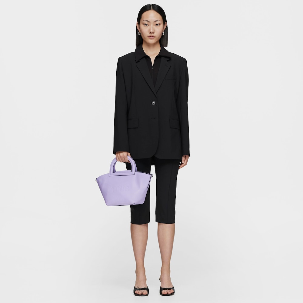 Medium lilac-colored leather Shoulder bag TOUS Dora