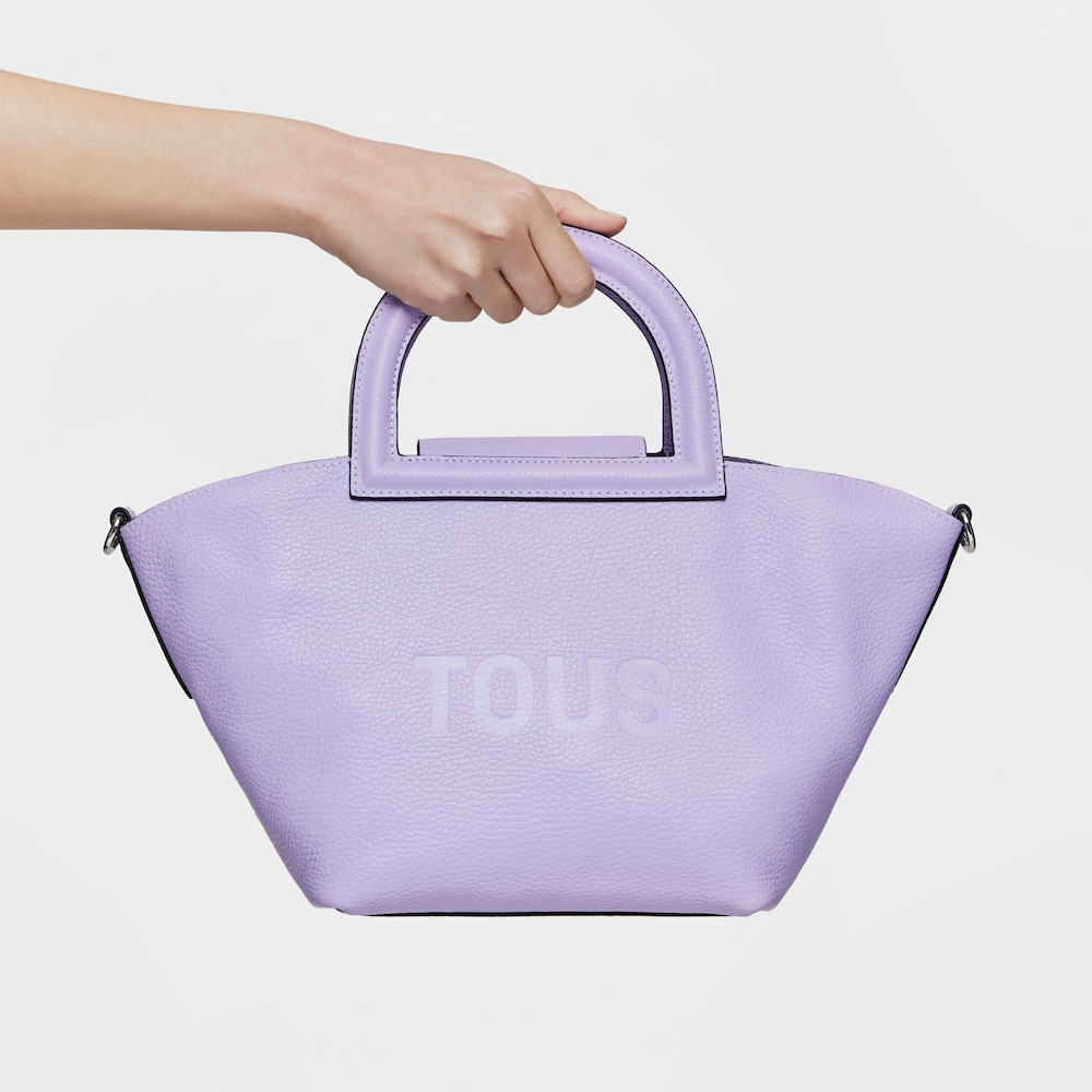 Medium lilac-colored leather Shoulder bag TOUS Dora