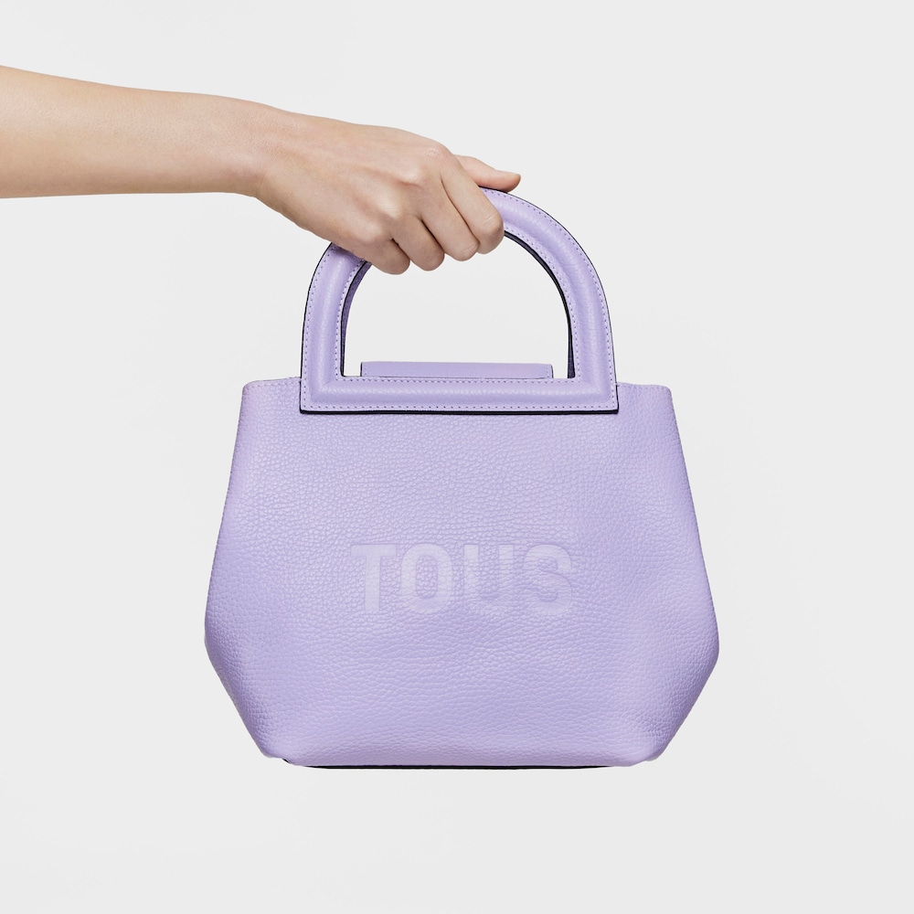 Medium lilac-colored leather Shoulder bag TOUS Dora
