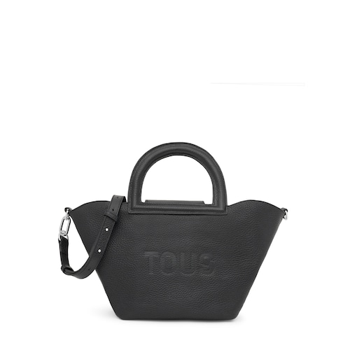 Średnia czarna sk&oacute;rzana torebka na ramię TOUS Dora image number 0