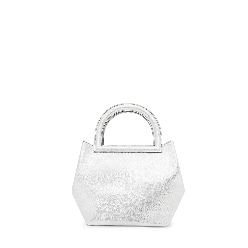 Medium silver-colored leather Shoulder bag TOUS Dora