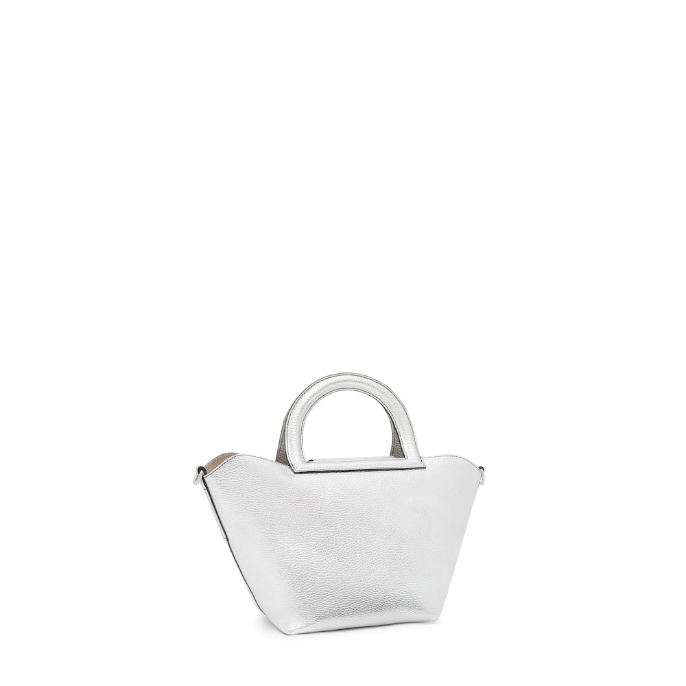 Medium silver-colored leather Shoulder bag TOUS Dora