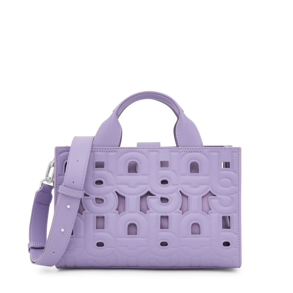 Medium dark-lilac-colored Amaya Shopping bag TOUS MANIFESTO CUT image number 0