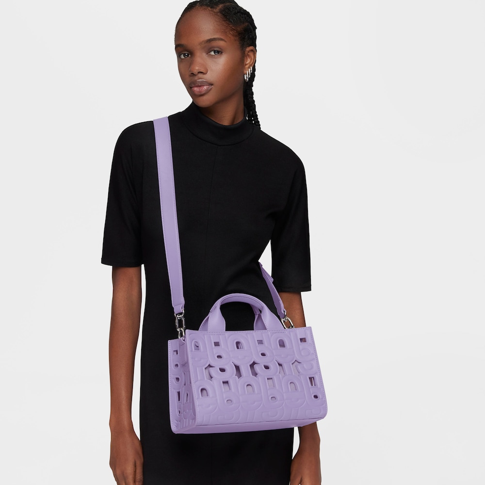 Medium dark-lilac-colored Amaya Shopping bag TOUS MANIFESTO CUT image number 3