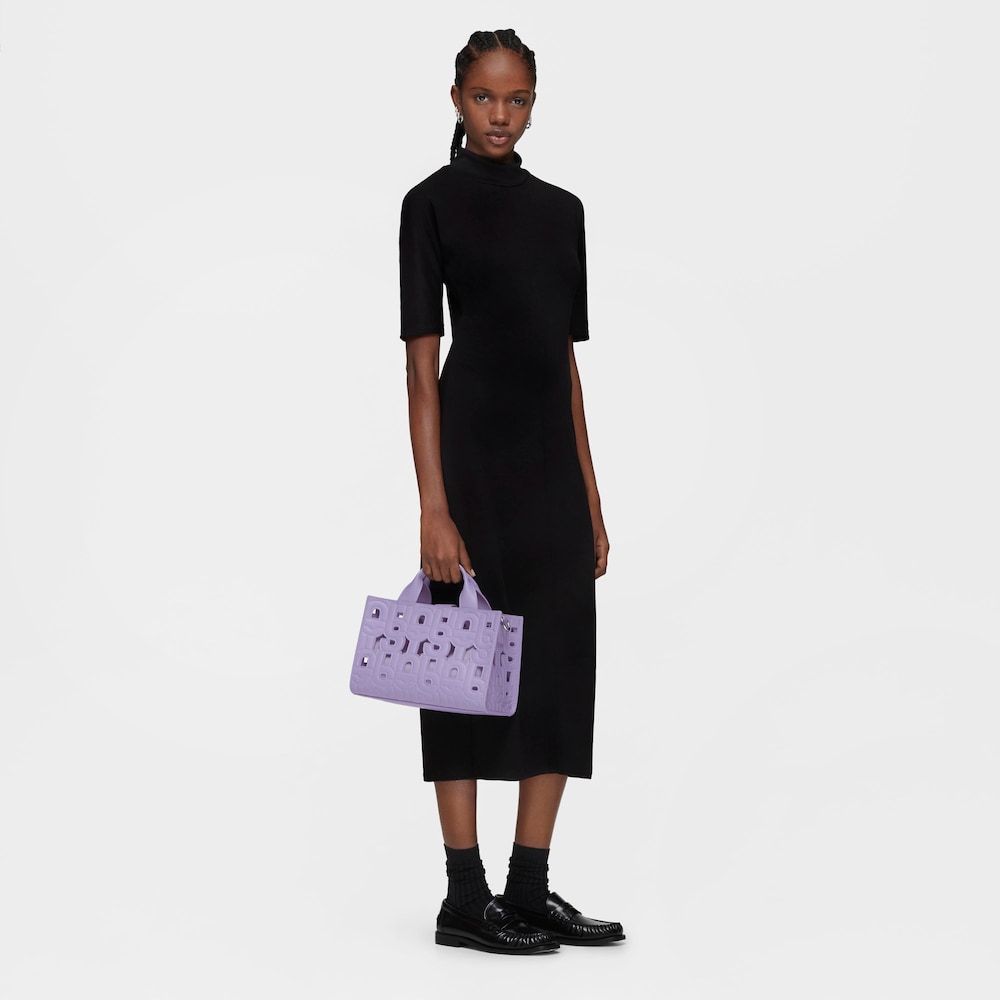 Medium dark-lilac-colored Amaya Shopping bag TOUS MANIFESTO CUT image number 4