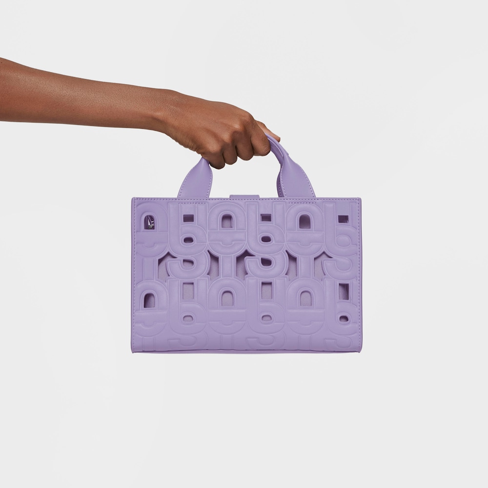 Medium dark-lilac-colored Amaya Shopping bag TOUS MANIFESTO CUT image number 5