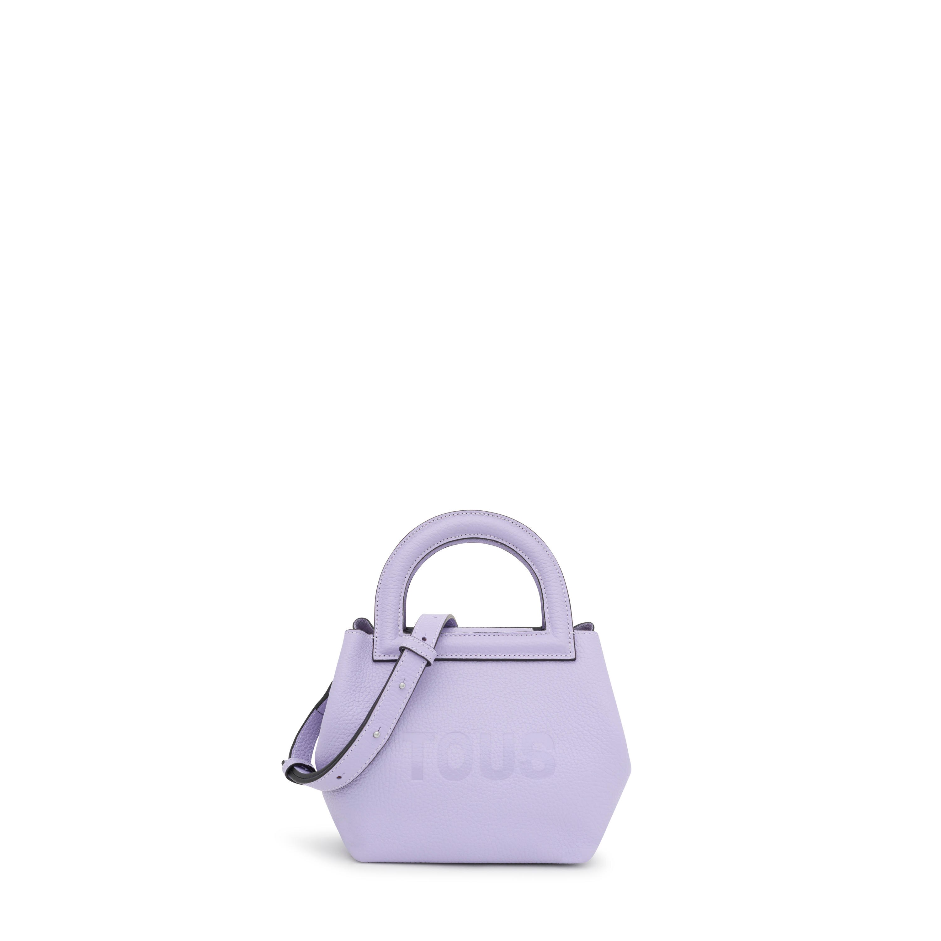 Small lilac-colored leather Shoulder bag TOUS Dora | TOUS