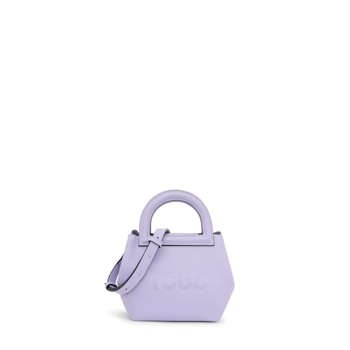 Small lilac-colored leather Shoulder bag TOUS Dora
