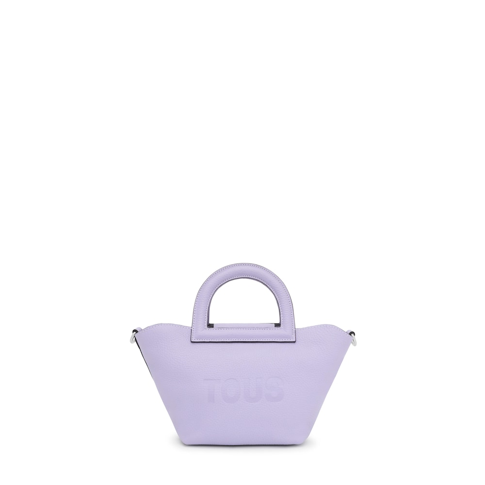 Small lilac-colored leather Shoulder bag TOUS Dora image number 1