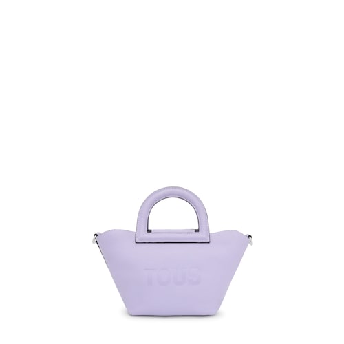 Small lilac-colored leather Shoulder bag TOUS Dora