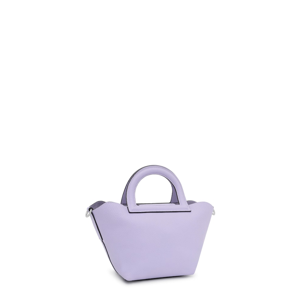Small lilac-colored leather Shoulder bag TOUS Dora