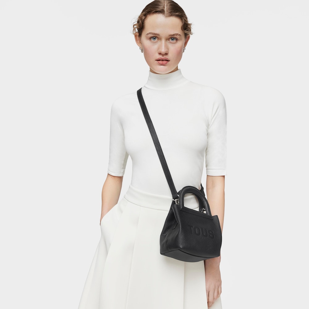 Small black leather Shoulder bag TOUS Dora