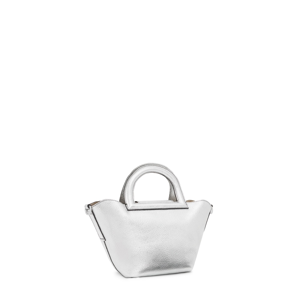 Small silver-colored leather Shoulder bag TOUS Dora