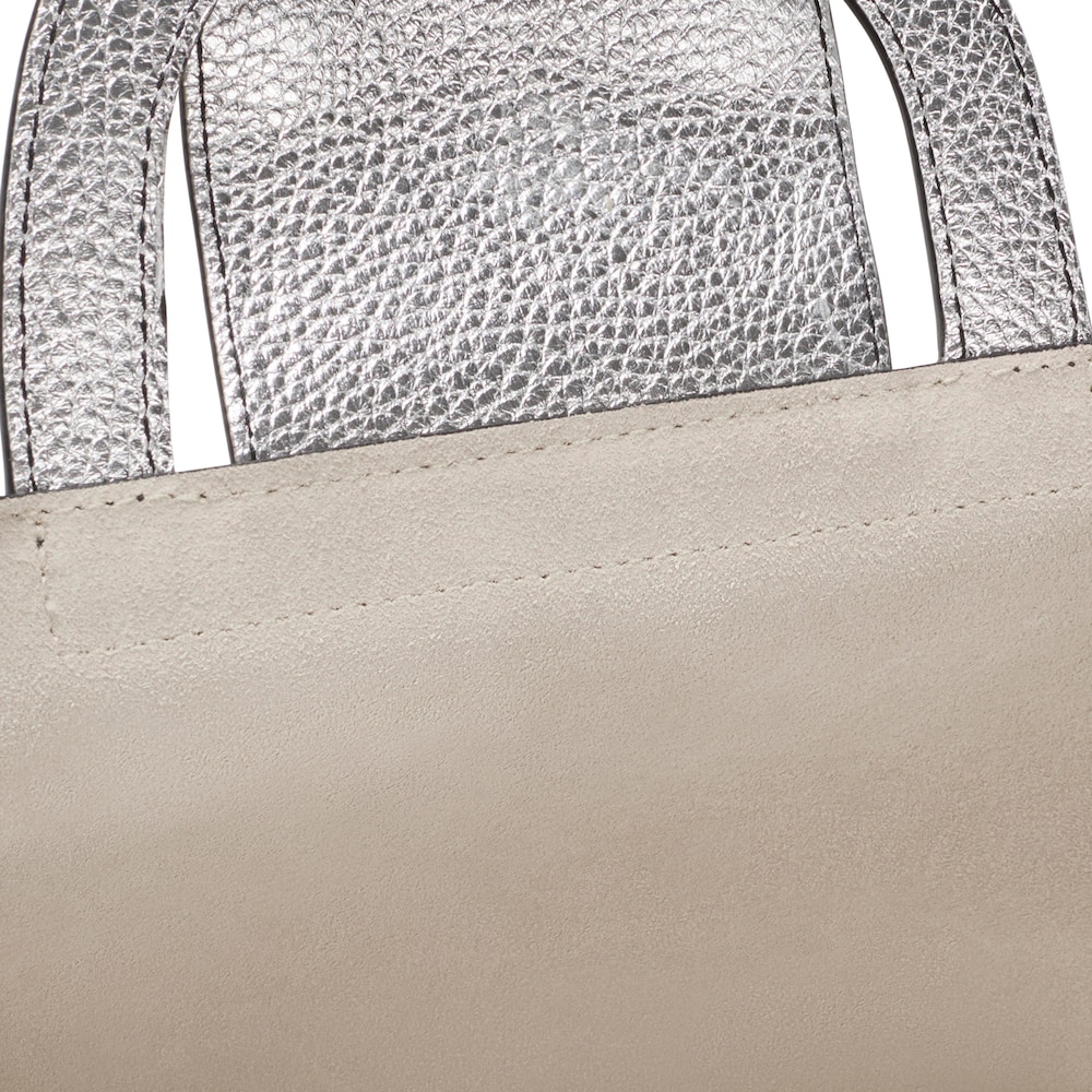 Small silver-colored leather Shoulder bag TOUS Dora