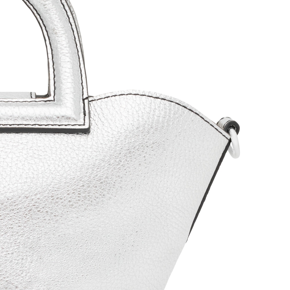 Small silver-colored leather Shoulder bag TOUS Dora