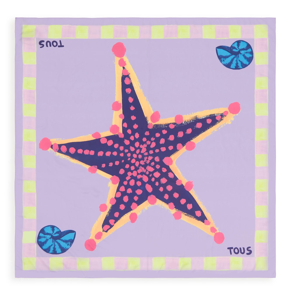 Foulard quadrato grande lilla TOUS Doris