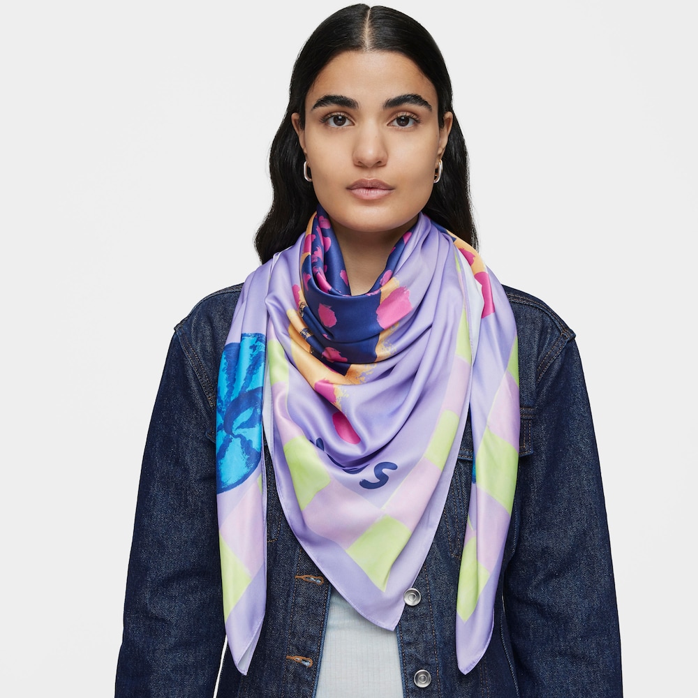 Foulard quadrato grande lilla TOUS Doris