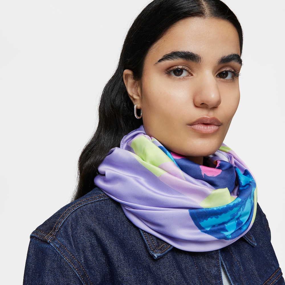 Foulard quadrato grande lilla TOUS Doris