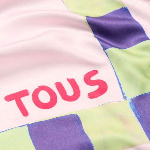 Lenço quadrado grande na cor pau-rosa TOUS Doris