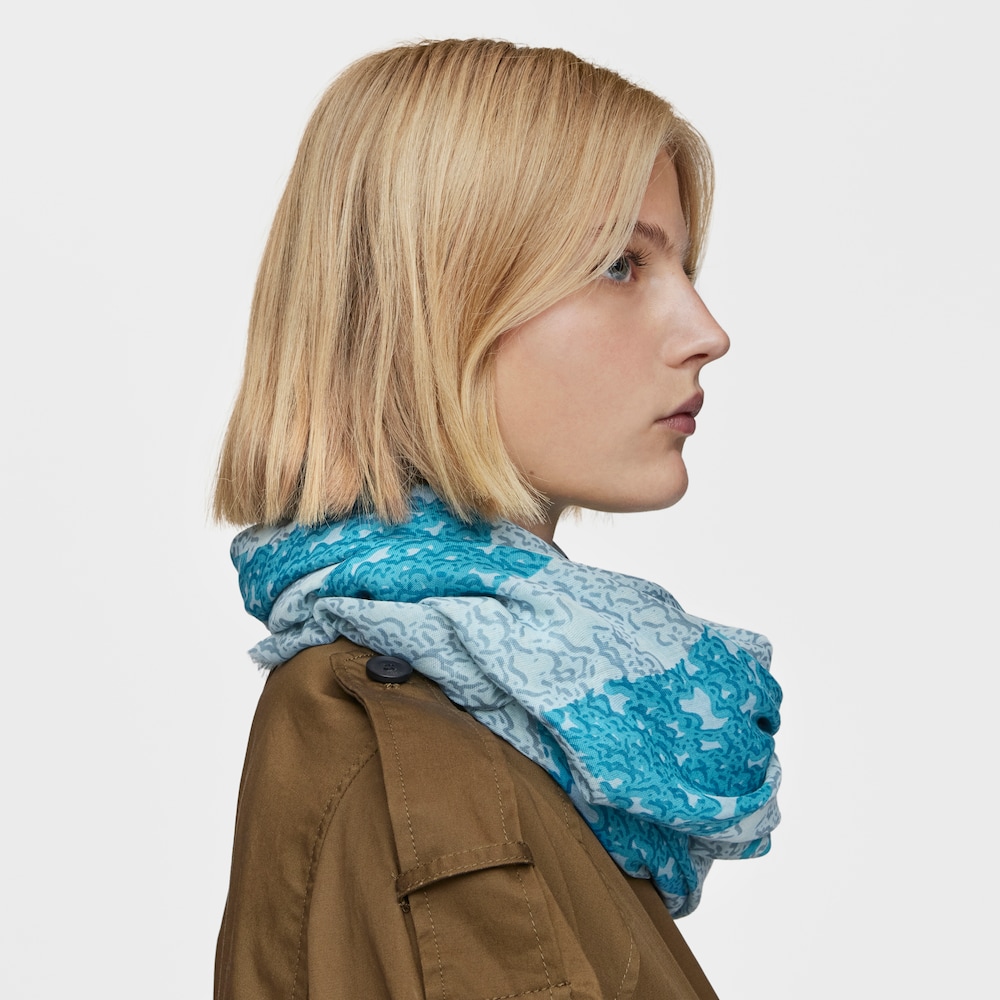 Len&ccedil;o em modal azul Kaos Mini Evolution