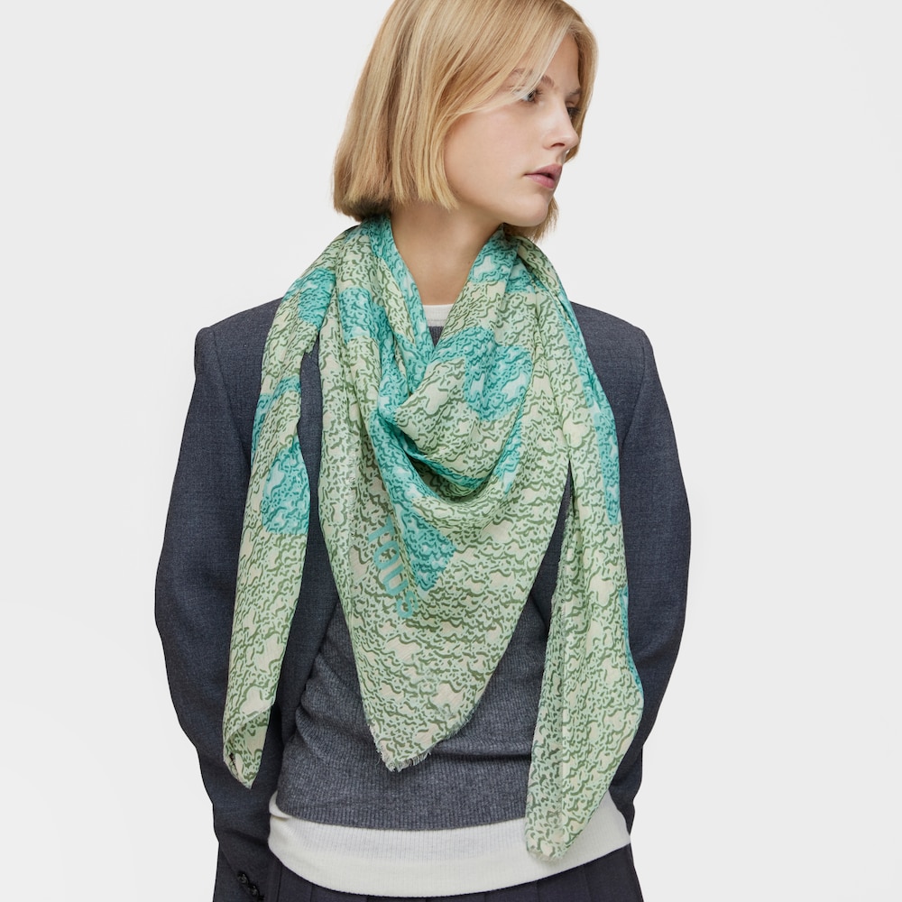 Len&ccedil;o em modal menta Kaos Mini Evolution