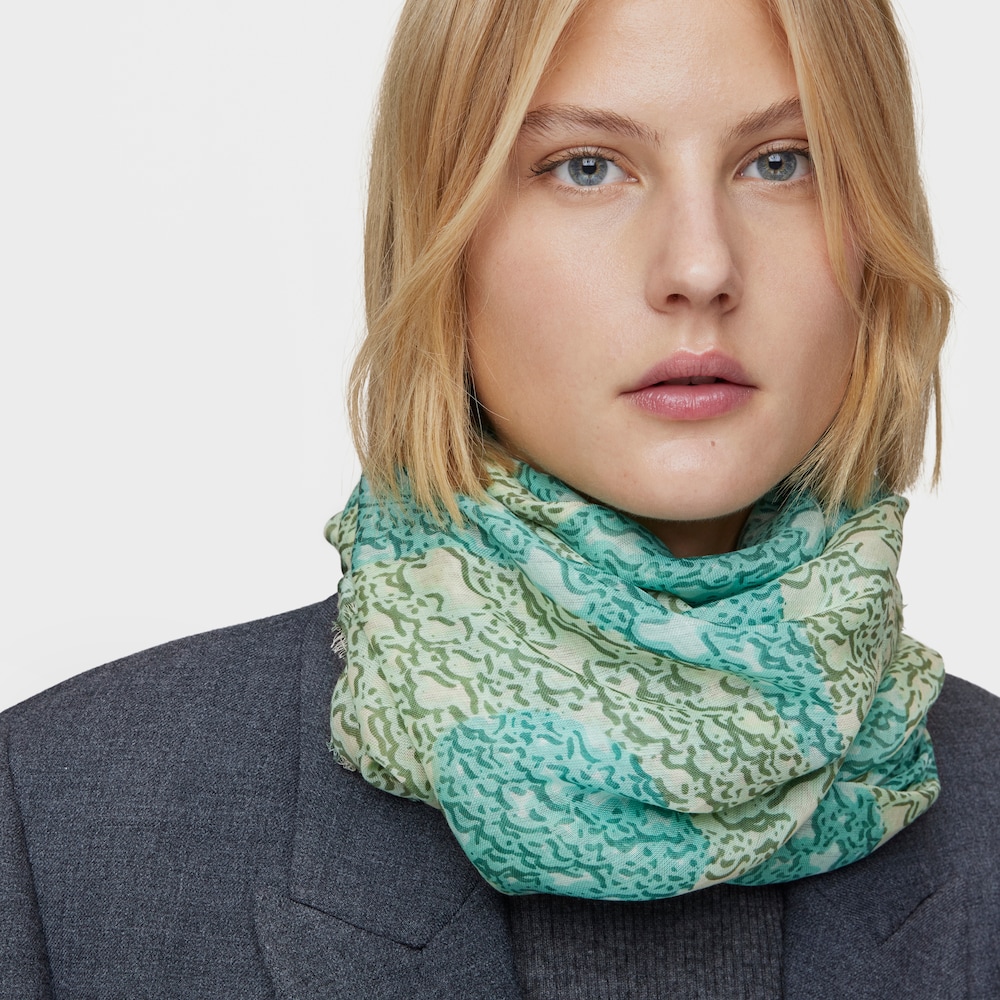 Len&ccedil;o em modal menta Kaos Mini Evolution