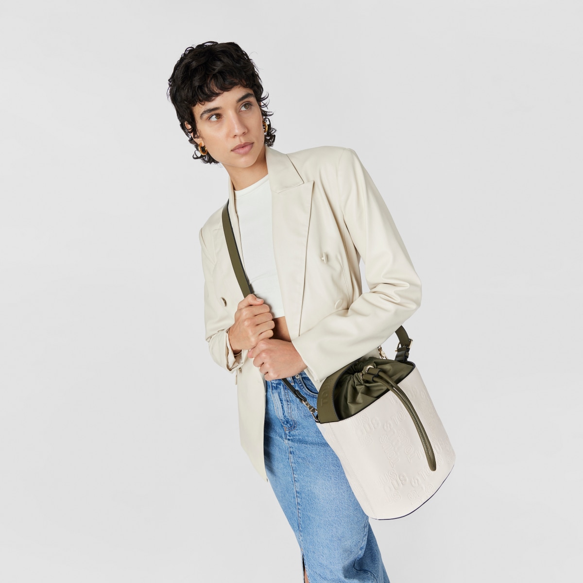 Beige and khaki Bucket bag TOUS Nanda