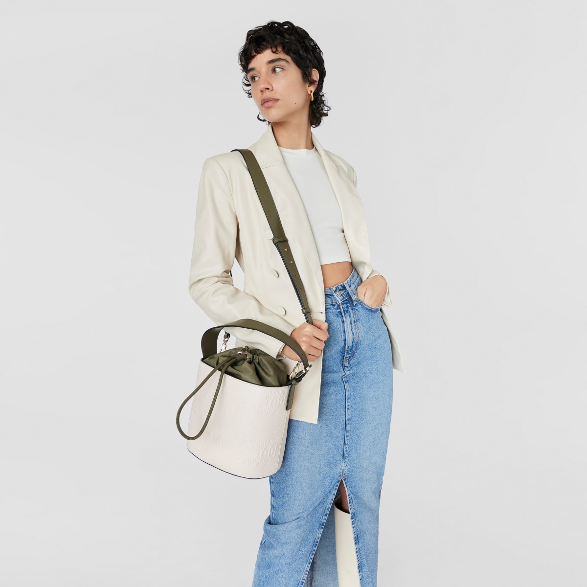 Beige and khaki Bucket bag TOUS Nanda
