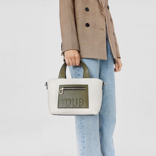 Small beige and khaki Tote bag TOUS Nanda