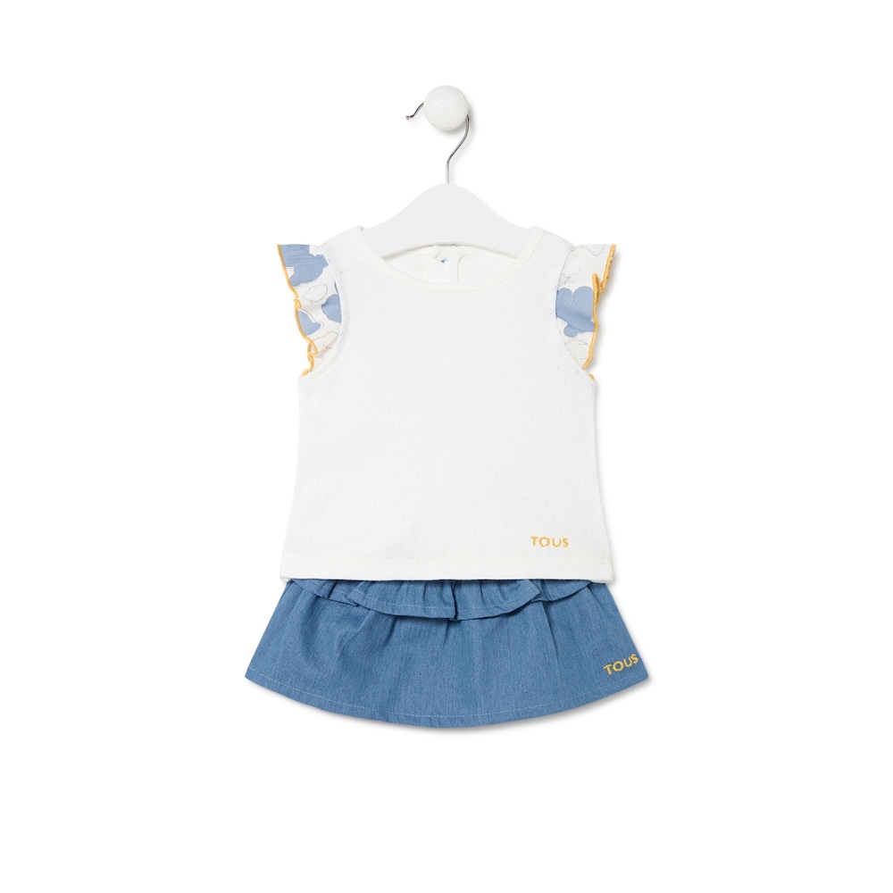 Conjunto de ni&ntilde;a Denim azul celeste