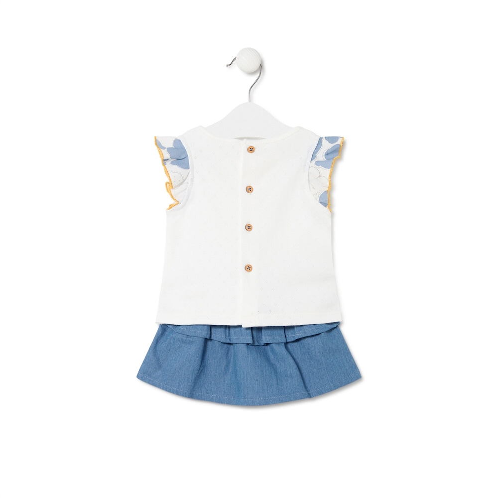 Conjunto de ni&ntilde;a Denim azul celeste