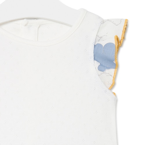 Conjunto de menina Denim azul celeste