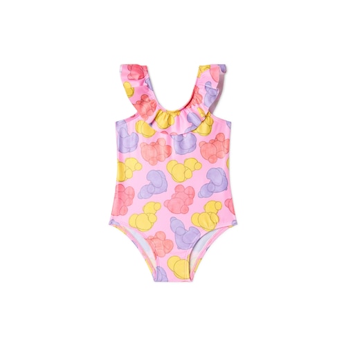 Fato de banho integral de menina Aqua cor-de-rosa