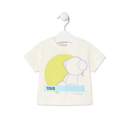 Bold Bear t-shirt in Casual ecru
