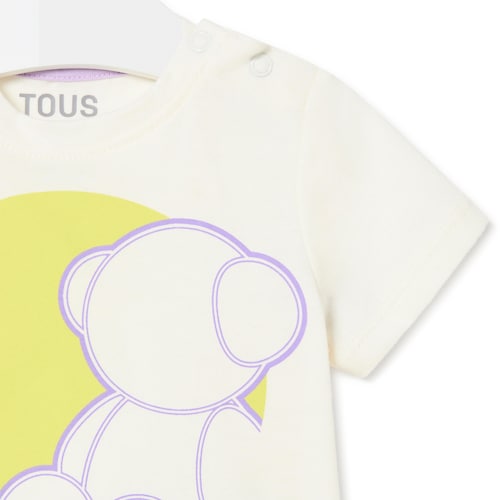Bold Bear t-shirt in Casual ecru