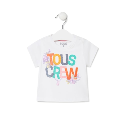 Camiseta de ni&ntilde;a TOUS crew Casual blanca