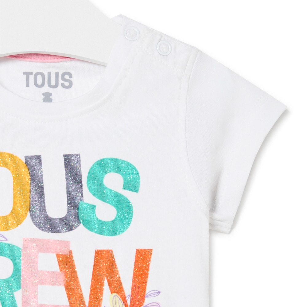 Camiseta de ni&ntilde;a TOUS crew Casual blanca