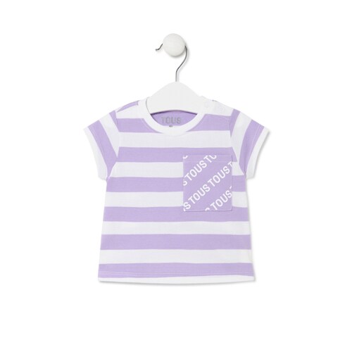 Camisola de menina &agrave;s riscas Casual lil&aacute;s image number 0