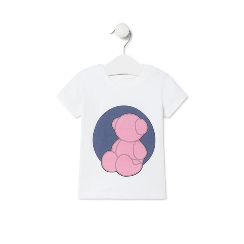 Girls beach t-shirt in Aqua pink image number 0