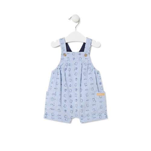 Romper in Boat sky blue image number 0