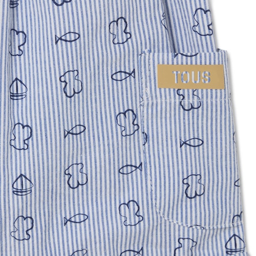 Romper in Boat sky blue