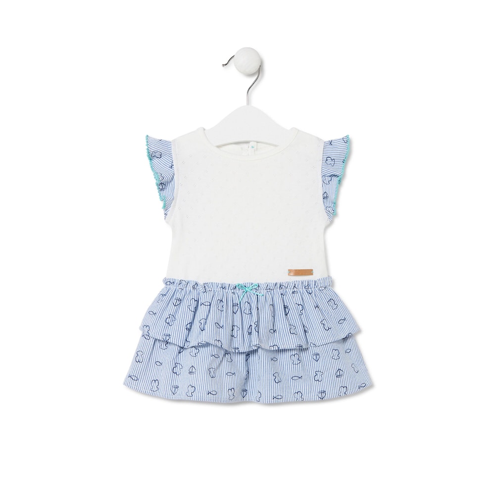 Girls dress in Boat sky blue