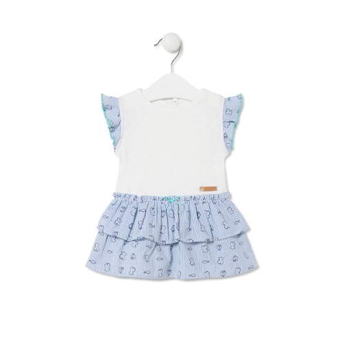 Girls dress in Boat sky blue