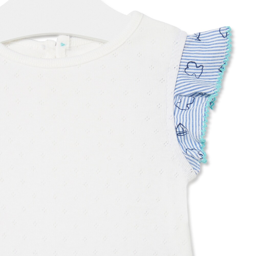 Girls dress in Boat sky blue