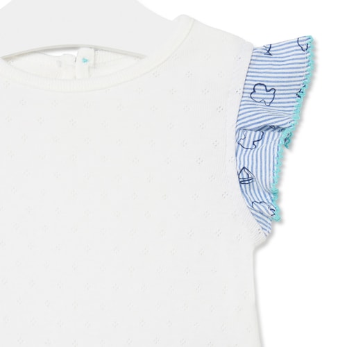 Vestido de menina Boat azul celeste