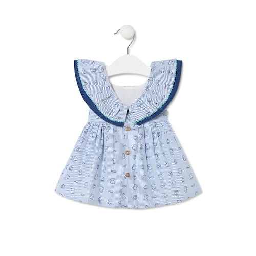Girls dress in Boat sky blue